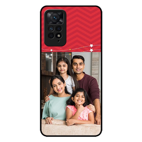 Redmi Note 11 Pro 5G Personalized Glass Phone Case - Happy Family Design
