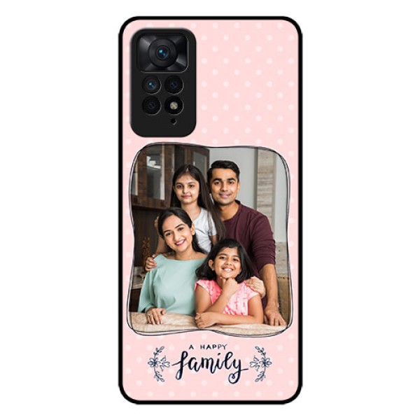Redmi Note 11 Pro 5G Custom Glass Phone Case - Family with Dots Design