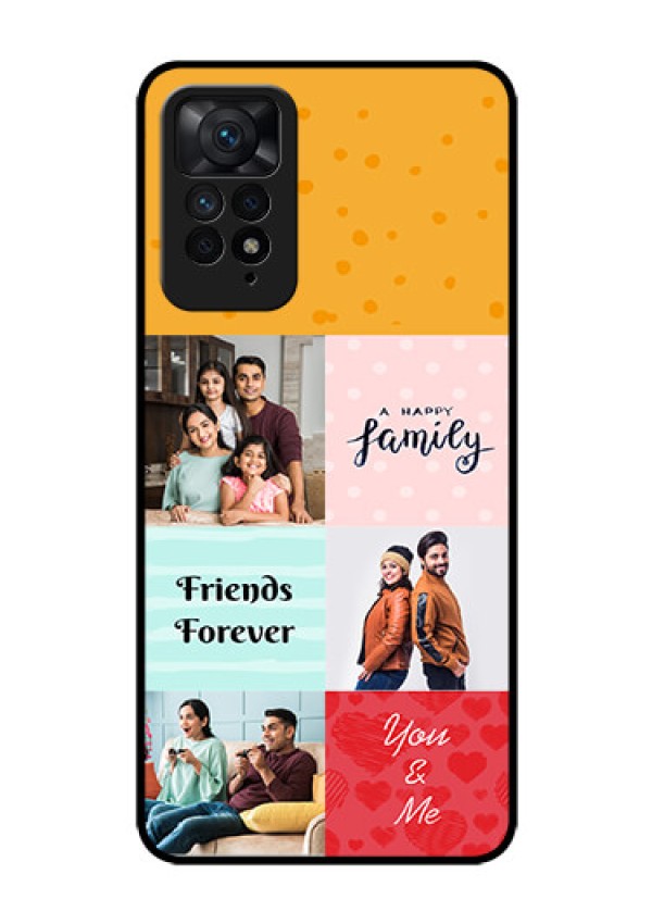 Redmi Note 11 Pro 5G Personalized Glass Phone Case - Images with Quotes Design