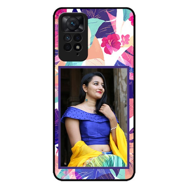 Redmi Note 11 Pro 5G Custom Glass Mobile Case - Abstract Floral Design