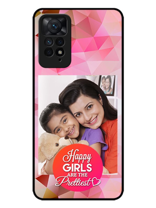 Custom Redmi Note 11 Pro 5G Photo Printing on Glass Case - Abstract Triangle Design