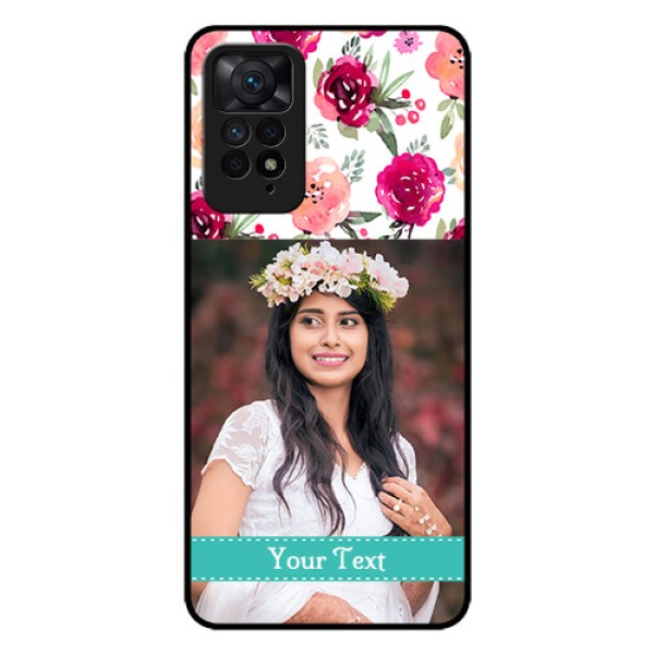 Redmi Note 11 Pro 5G Custom Glass Phone Case - Watercolor Floral Design Redmi Note 11 Pro 5G Custom Glass Phone Case - Watercolor Floral Design