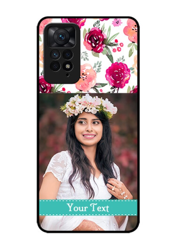 Redmi Note 11 Pro 5G Custom Glass Phone Case - Watercolor Floral Design