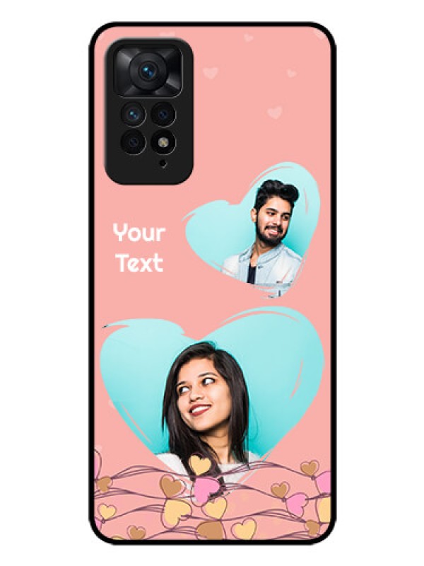 Custom Redmi Note 11 Pro 5G Custom Glass Mobile Case - Love Doodle Design