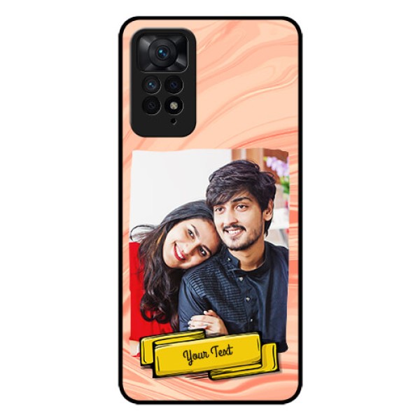 Redmi Note 11 Pro 5G Personalized Glass Phone Case - Marble Texture Design Redmi Note 11 Pro 5G Personalized Glass Phone Case - Marble Texture Design