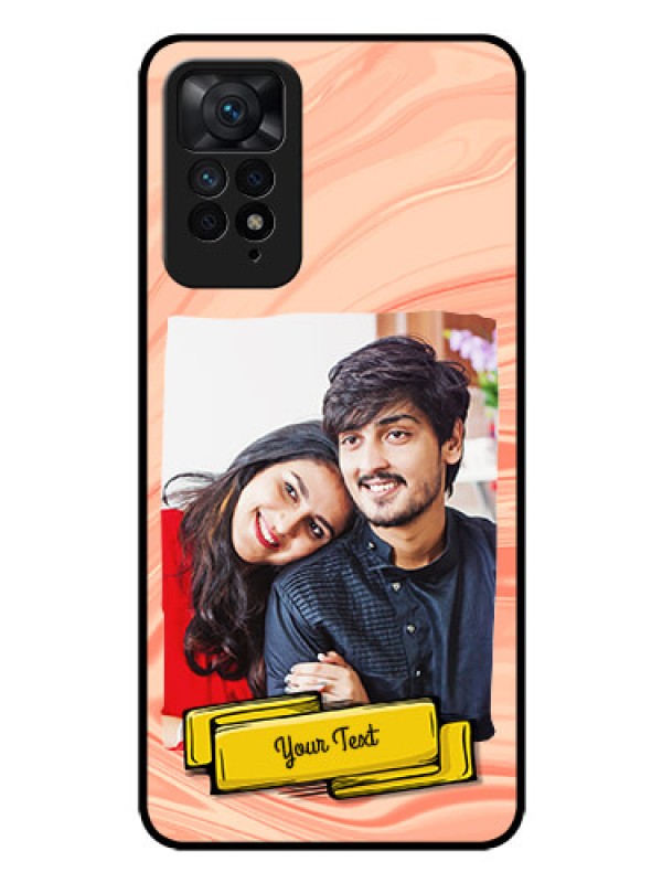 Custom Redmi Note 11 Pro 5G Personalized Glass Phone Case - Marble Texture Design