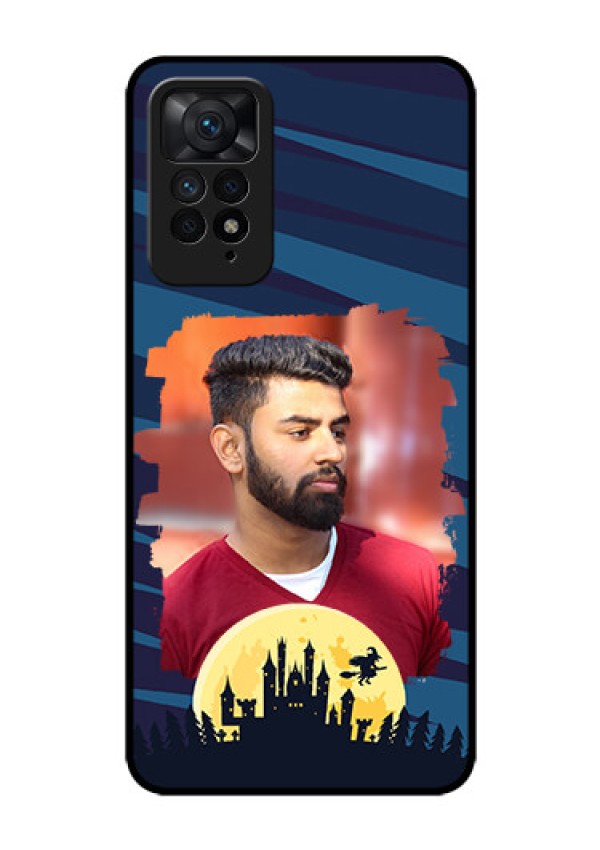 Redmi Note 11 Pro 5G Photo Printing on Glass Case - Halloween Witch Design
