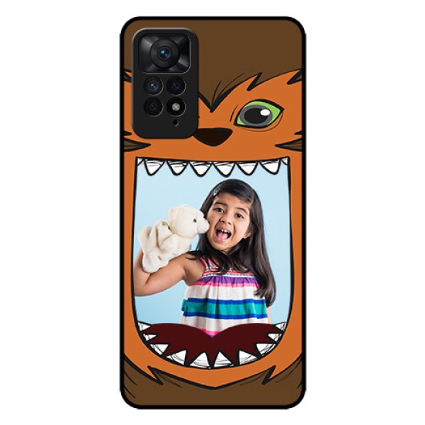 Redmi Note 11 Pro 5G Photo Printing on Glass Case - Owl Monster Back Case Design Redmi Note 11 Pro 5G Photo Printing on Glass Case - Owl Monster Back Case Design