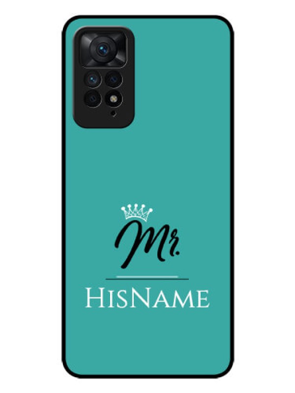 Custom Redmi Note 11 Pro 5G Custom Glass Phone Case Mr with Name