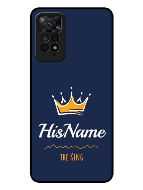 Custom Redmi Note 11 Pro 5G Glass Phone Case King with Name