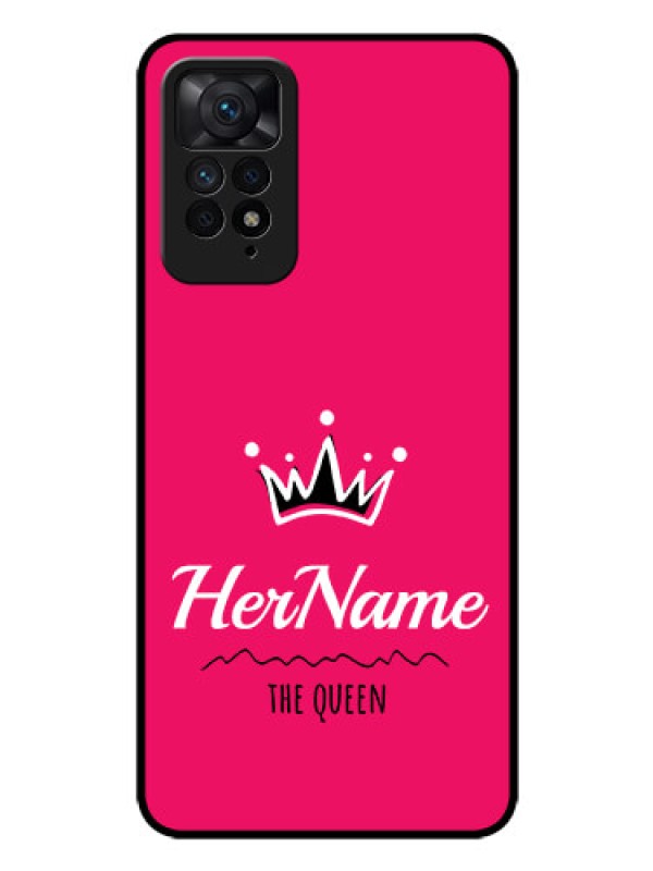 Custom Redmi Note 11 Pro 5G Glass Phone Case Queen with Name