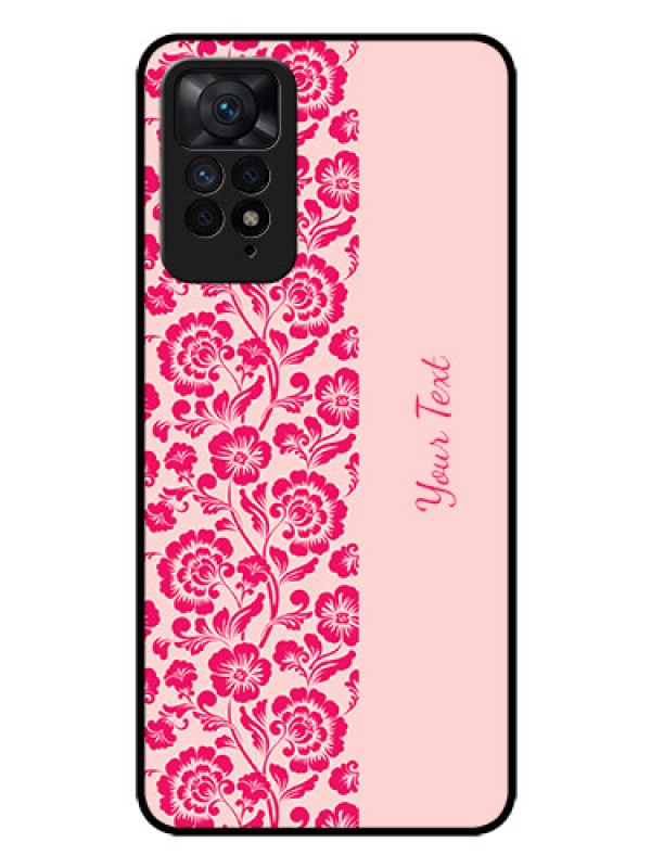 Custom Xiaomi Redmi Note 11 Pro 5G Custom Glass Phone Case - Attractive Floral Pattern Design