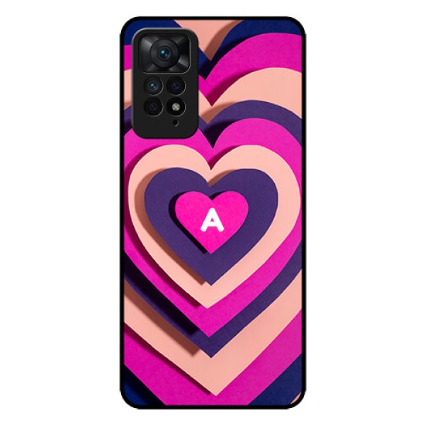 Xiaomi Redmi Note 11 Pro 5G Custom Glass Mobile Case - Cute Heart Pattern Design