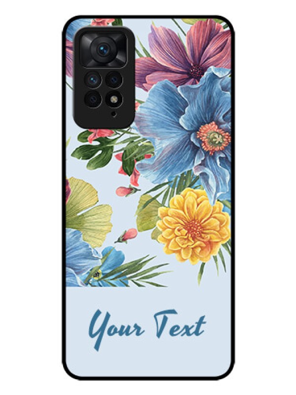 Custom Xiaomi Redmi Note 11 Pro 5G Custom Glass Mobile Case - Stunning Watercolored Flowers Painting Design
