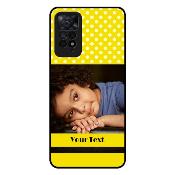 Redmi Note 11 Pro Plus 5G Custom Glass Phone Case - Bright Yellow Case Design