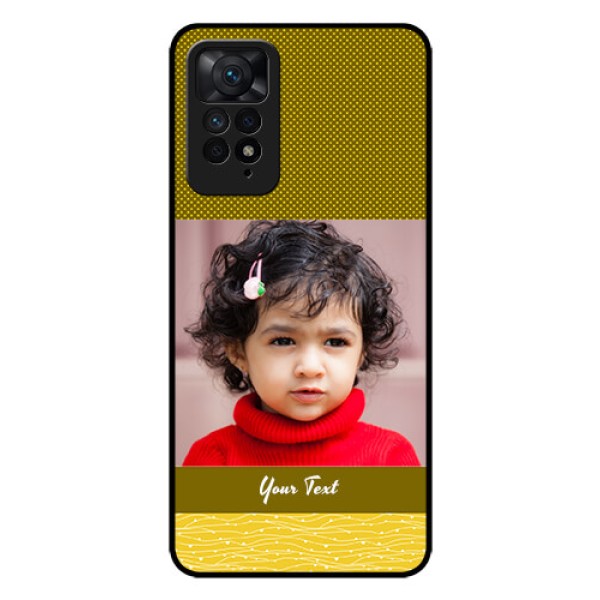 Redmi Note 11 Pro Plus 5G Custom Glass Phone Case - Simple Green Color Design