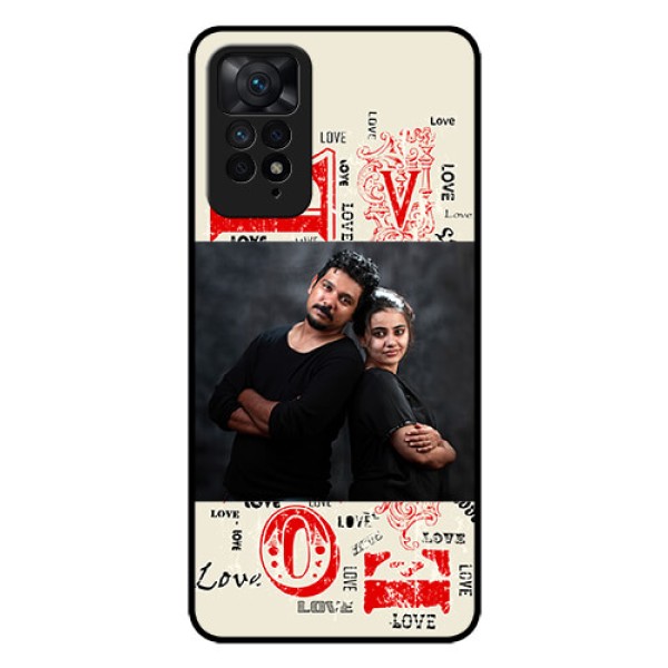 Redmi Note 11 Pro Plus 5G Photo Printing on Glass Case - Trendy Love Design Case