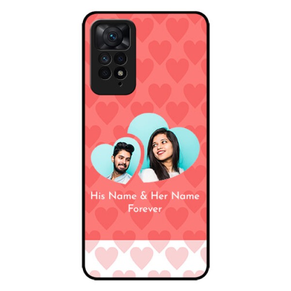 Redmi Note 11 Pro Plus 5G Personalized Glass Phone Case - Couple Pic Upload Design