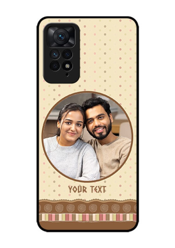 Redmi Note 11 Pro Plus 5G Custom Glass Mobile Case - Brown Dotted Mobile Case Design