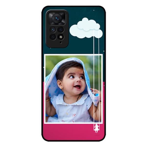 Redmi Note 11 Pro Plus 5G Custom Glass Phone Case - Cute Girl with Cloud Design