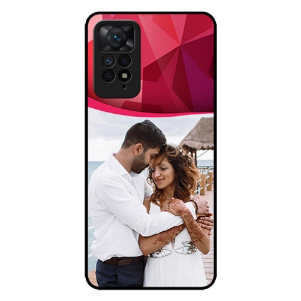 Redmi Note 11 Pro Plus 5G Custom Glass Mobile Case - Red Abstract Design Redmi Note 11 Pro Plus 5G Custom Glass Mobile Case - Red Abstract Design