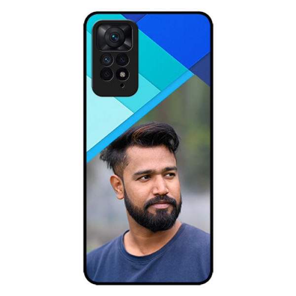 Redmi Note 11 Pro Plus 5G Custom Glass Phone Case - Blue Pattern Design Redmi Note 11 Pro Plus 5G Custom Glass Phone Case - Blue Pattern Design