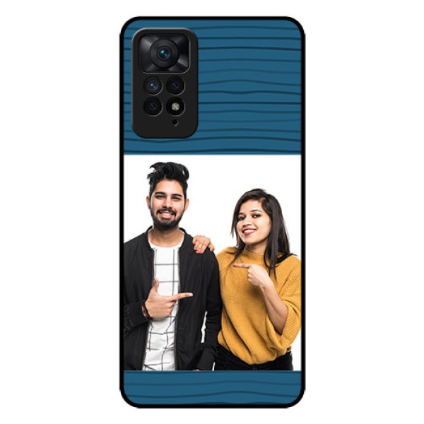 Redmi Note 11 Pro Plus 5G Custom Glass Phone Case - Blue Pattern Cover Design