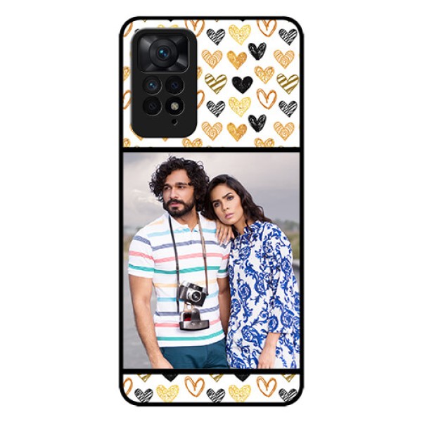 Redmi Note 11 Pro Plus 5G Photo Printing on Glass Case - Love Symbol Design
