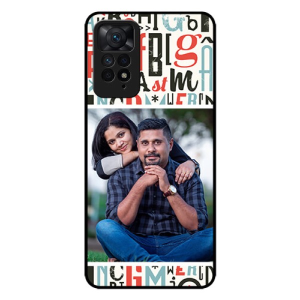 Redmi Note 11 Pro Plus 5G Personalized Glass Phone Case - Alphabet Design