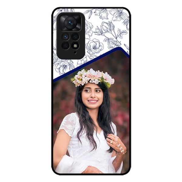 Redmi Note 11 Pro Plus 5G Personalized Glass Phone Case - Premium Floral Design