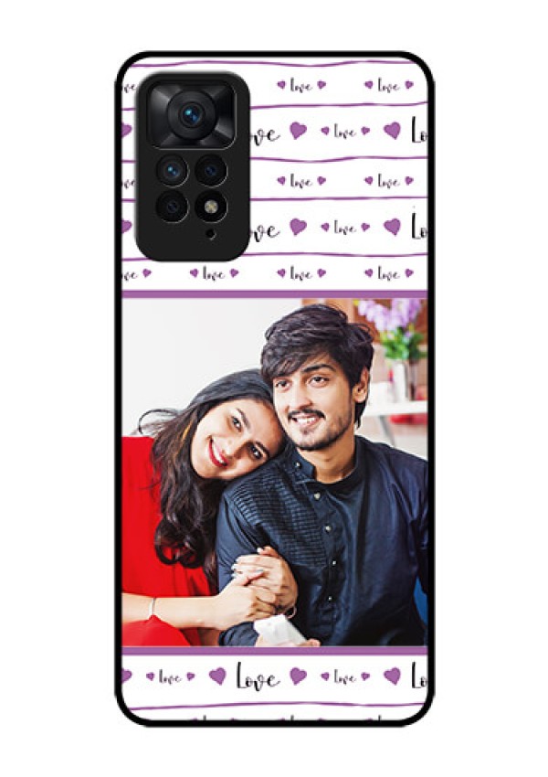 Redmi Note 11 Pro Plus 5G Custom Glass Mobile Case - Couples Heart Design