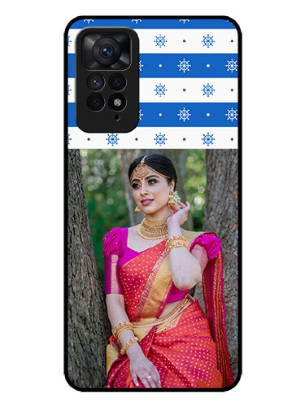 Custom Redmi Note 11 Pro Plus 5G Photo Printing on Glass Case - Snow Pattern Design