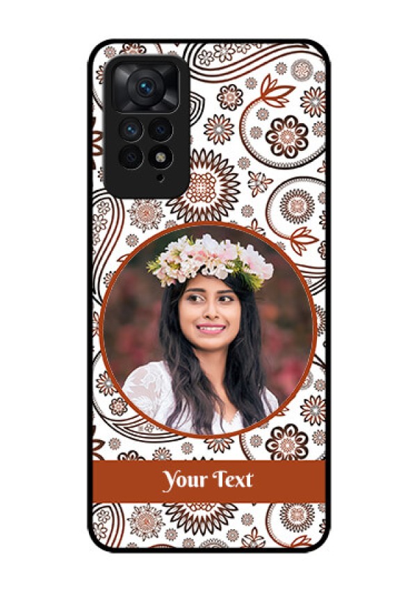 Redmi Note 11 Pro Plus 5G Custom Glass Mobile Case - Abstract Flower Design