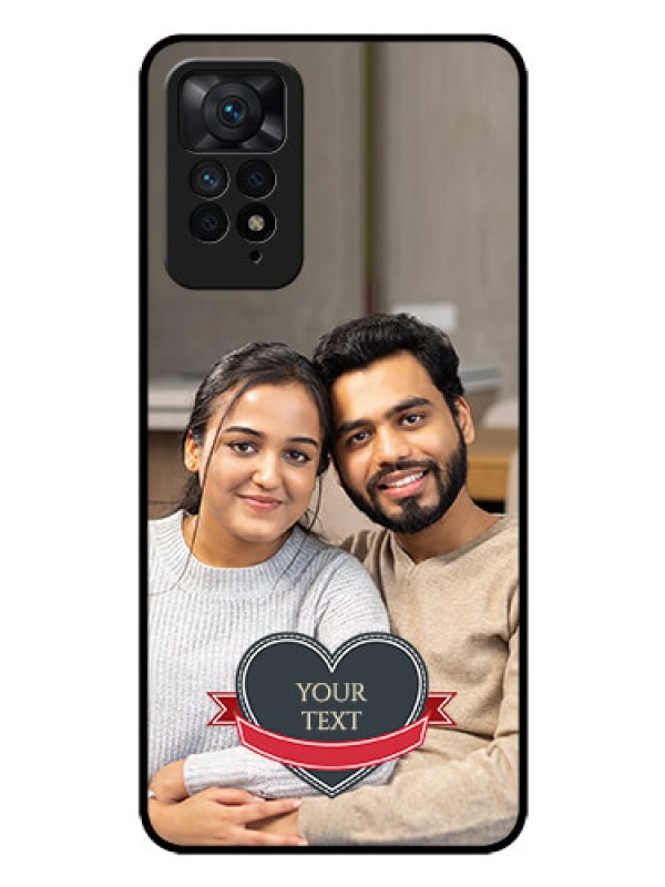 Custom Redmi Note 11 Pro Plus 5G Custom Glass Phone Case - Just Married Couple Design