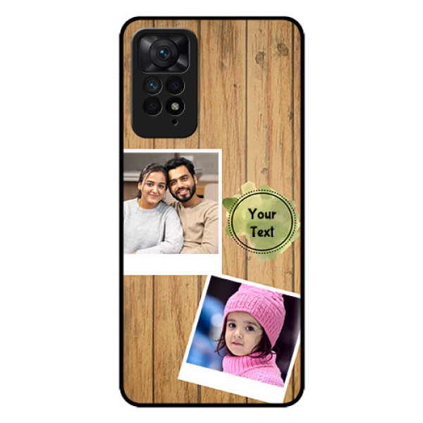 Redmi Note 11 Pro Plus 5G Custom Glass Phone Case - Wooden Texture Design
