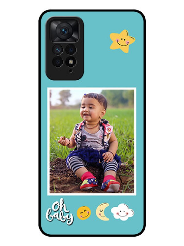 Custom Redmi Note 11 Pro Plus 5G Personalized Glass Phone Case - Smiley Kids Stars Design