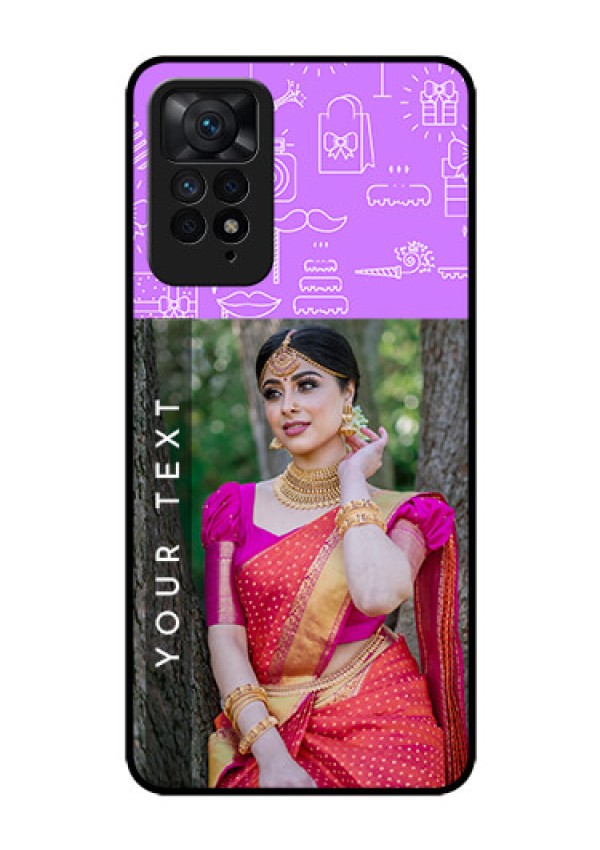 Redmi Note 11 Pro Plus 5G Custom Glass Mobile Case - Birthday Icons Design
