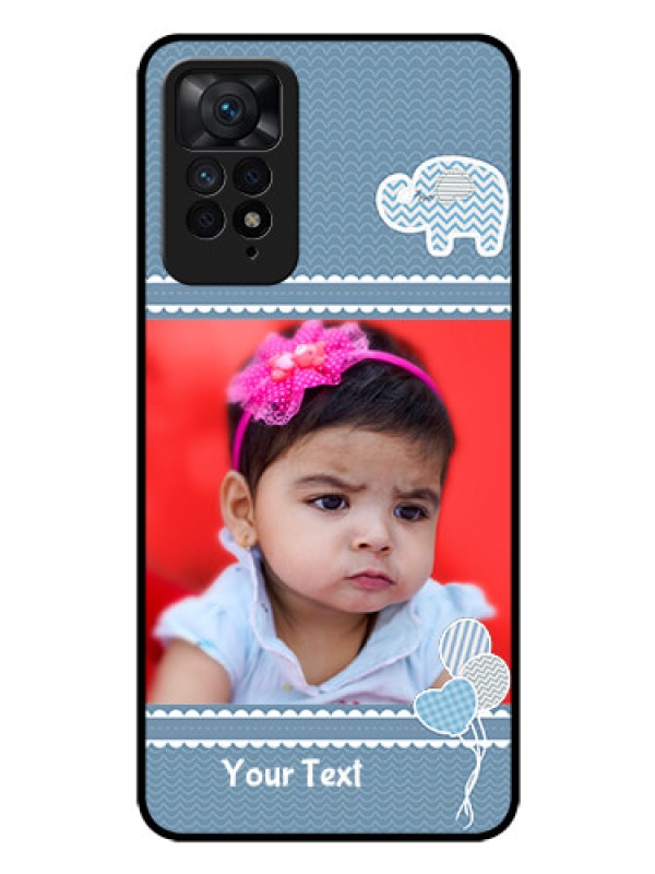 Custom Redmi Note 11 Pro Plus 5G Photo Printing on Glass Case - with Kids Pattern Design