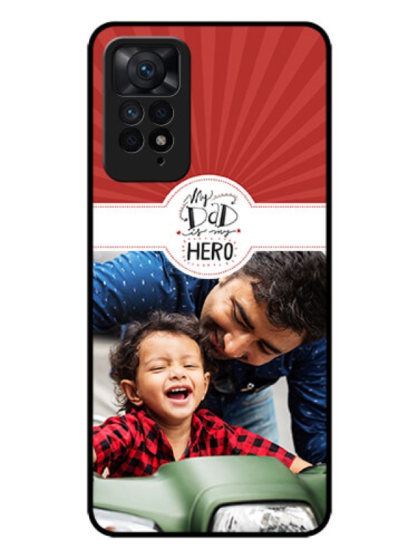 Custom Redmi Note 11 Pro Plus 5G Photo Printing on Glass Case - My Dad Hero Design