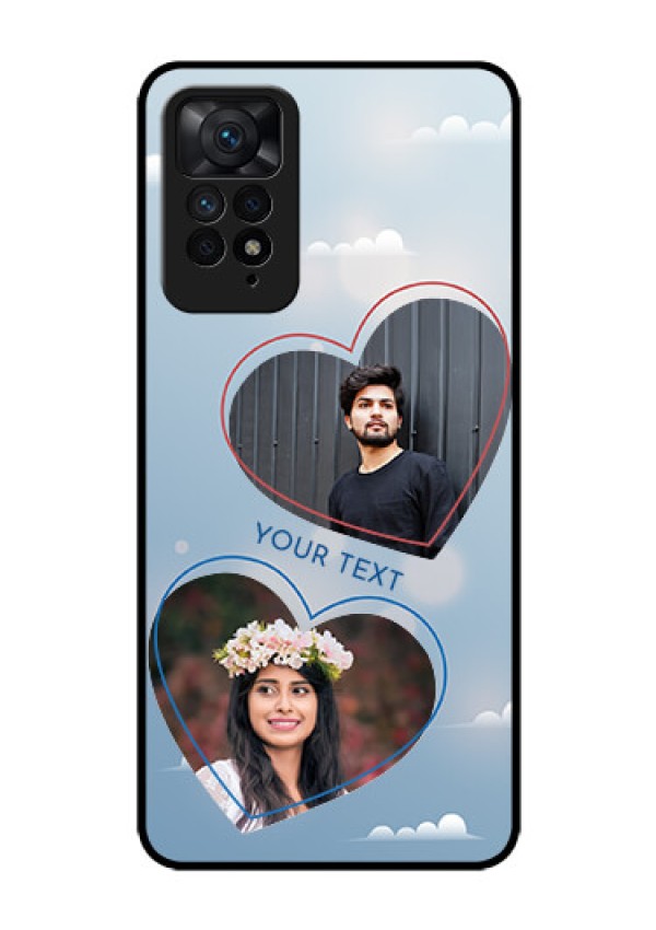 Redmi Note 11 Pro Plus 5G Custom Glass Mobile Case - Blue Color Couple Design
