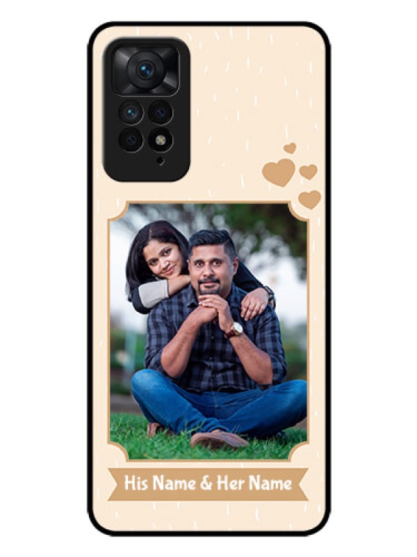 Custom Redmi Note 11 Pro Plus 5G Custom Glass Phone Case - with confetti love design