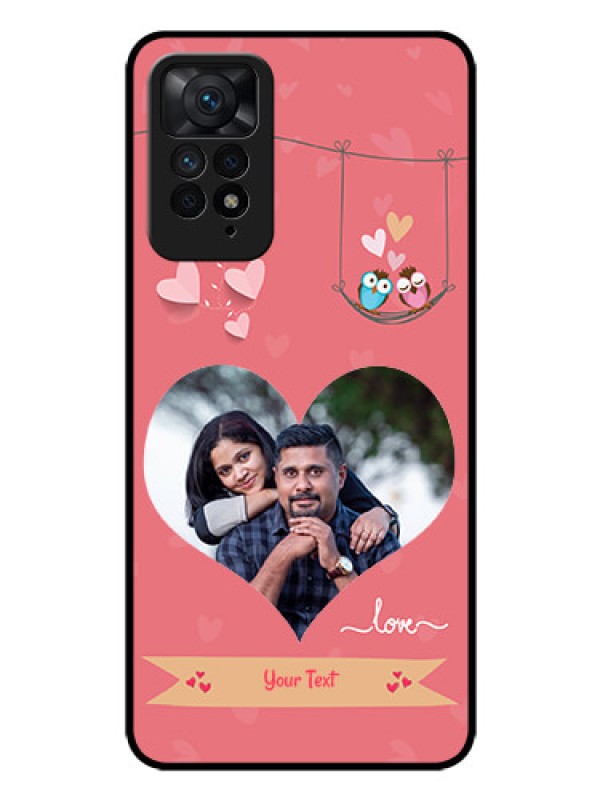 Custom Redmi Note 11 Pro Plus 5G Personalized Glass Phone Case - Peach Color Love Design