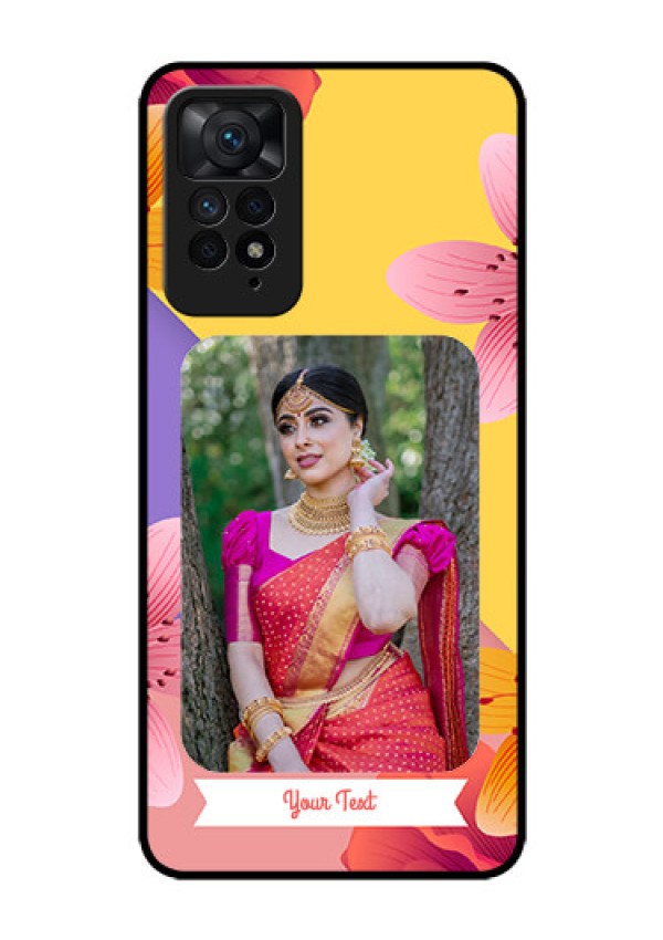 Redmi Note 11 Pro Plus 5G Custom Glass Mobile Case - 3 Image With Vintage Floral Design