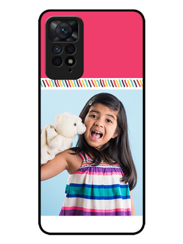 Custom Redmi Note 11 Pro Plus 5G Personalized Glass Phone Case - Line art design