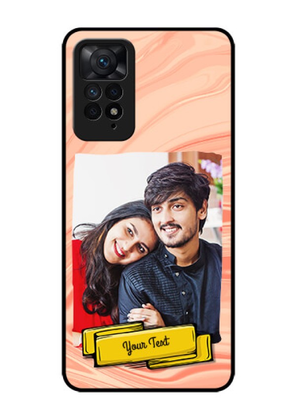 Redmi Note 11 Pro Plus 5G Personalized Glass Phone Case - Marble Texture Design