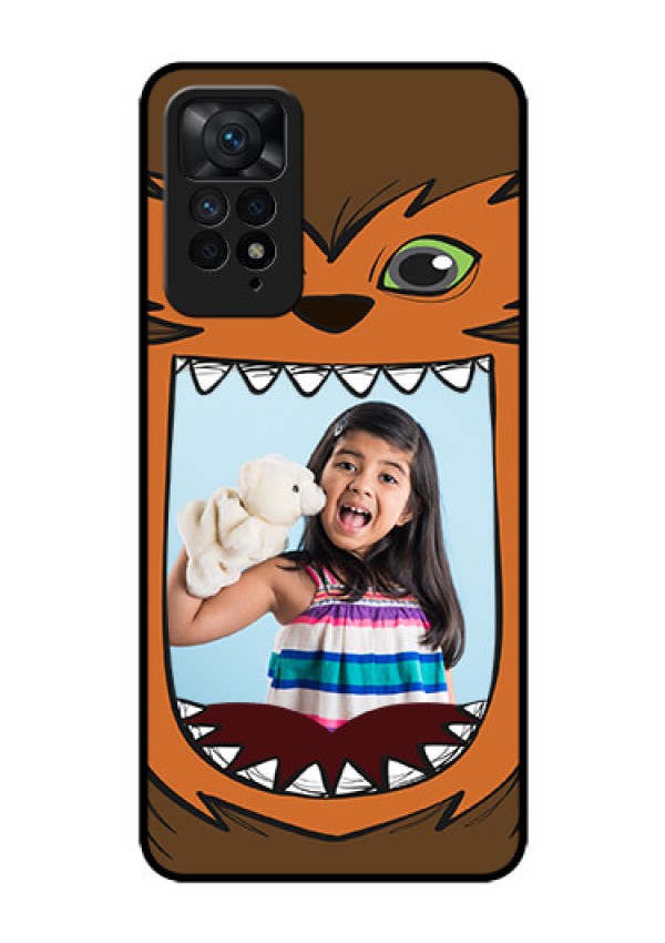 Redmi Note 11 Pro Plus 5G Photo Printing on Glass Case - Owl Monster Back Case Design