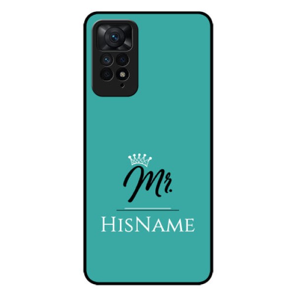 Redmi Note 11 Pro Plus 5G Custom Glass Phone Case Mr with Name Redmi Note 11 Pro Plus 5G Custom Glass Phone Case Mr with Name