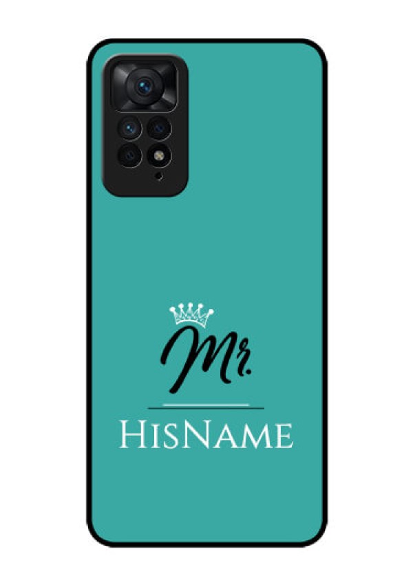 Redmi Note 11 Pro Plus 5G Custom Glass Phone Case Mr with Name