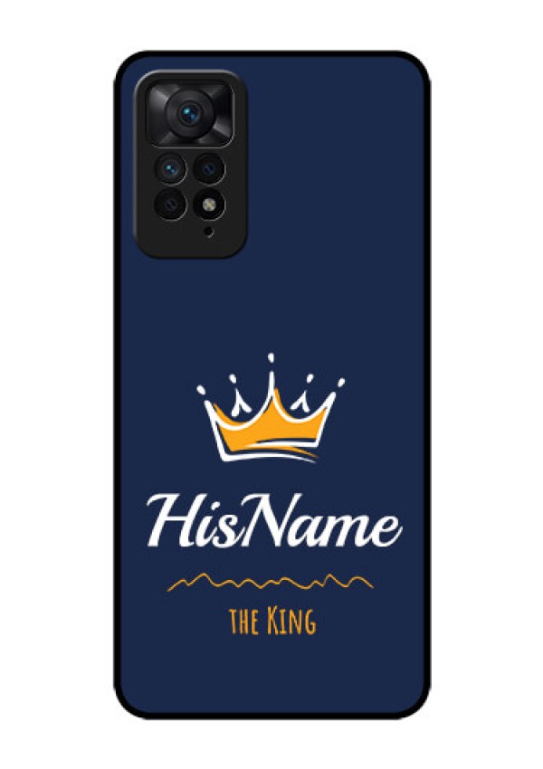 Redmi Note 11 Pro Plus 5G Glass Phone Case King with Name