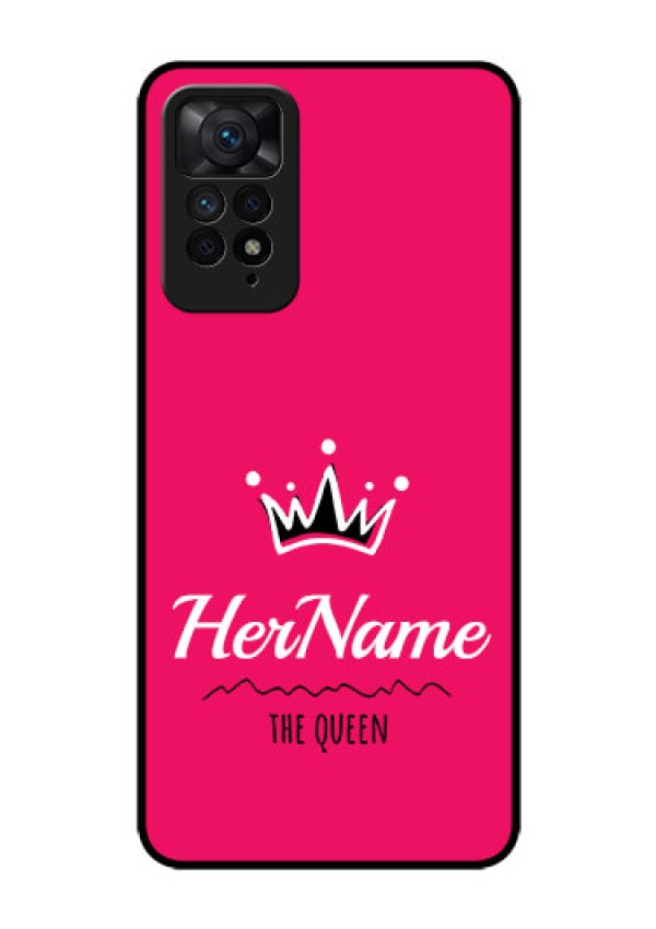 Redmi Note 11 Pro Plus 5G Glass Phone Case Queen with Name